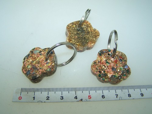 Hunde Katzen Orgon Orgonit Anhänger f. Halsband in Gold Orgonitanhänger - Bild 3 von 3