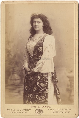 Miss E. Eames Photo W. & D. Downey London UK Vintage ca 1890 - Picture 1 of 1