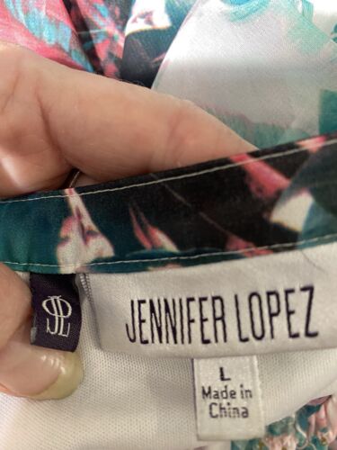 Ladies Jlo Floral Draped Sheer Dress Size XL In EUC - Picture 11 of 11