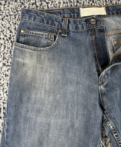 Y2K Perry Ellis Jeans Men's Size 34x30 Boot Cut Denim 100% Cotton Dark Rinse - Picture 2 of 15