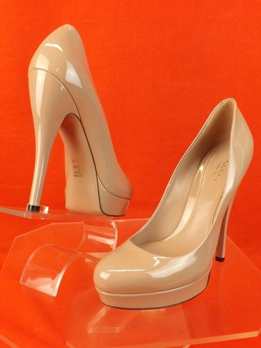 NIB GUCCI CIPRIA PATENT LEATHER LISBETH PLATFORM PUMPS #309995 39.5 9.5 $520 - Picture 8 of 12