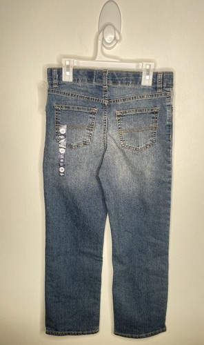OshKosh Straight Leg Jeans Boys Size 8 Adjustable Waist Denim - Picture 2 of 4