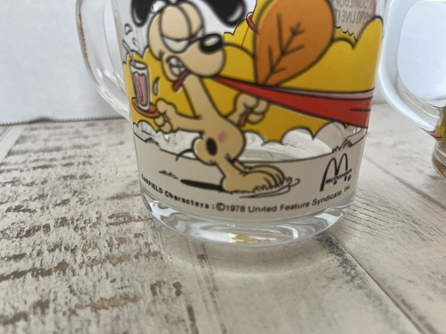 Vintage 1978 Garfield Glas Becher Tasse McDonald’s 2er Set - Bild 3 von 3