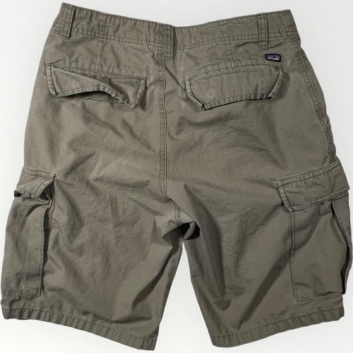 Patagonia Shorts Mens 28 Cargo Khaki Tan Cotton Long Gorpcore Hiking Camp - Picture 2 of 10