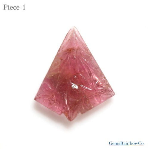 Tourmaline Carved in Fancy Shape, Natural Loose Gemstone Carving, Genuine - Picture 3 of 10