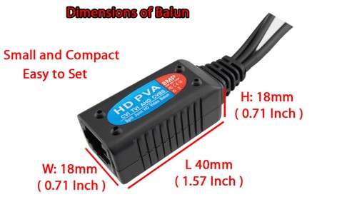 8MP Video Balun with Power Cat5 Cat6 Data Transmitter via UTP Cable 3 Pairs - Picture 6 of 7