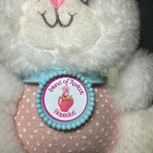 Vintage Strawberry Shortcake Hopsalot Bunny Plush 1981 Friend Of Apricot-Collar - Picture 5 of 6