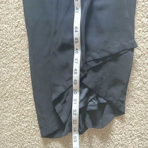 Maurie and Eve Size 8 Maxi Black Dress V Neck Long Sleeve tulip tie up front - Picture 8 of 12