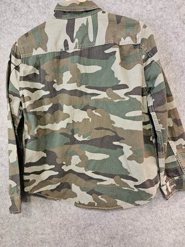 J. Crew Jacket Women's S Green Camo Utility Military Flap Pockets Grunge NEW - Picture 4 of 13