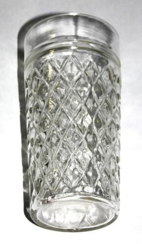 6 MONARCH CLEAR GLASS 16oz TUMBLERS DIAMOND QUILT PATTERN DRINKING GLASSES W/BOX - Photo 1 sur 6