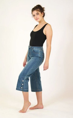 Grace in LA Jeans Women's High Waisted Cropped Flare Stretch Jeans - Bild 5 von 26