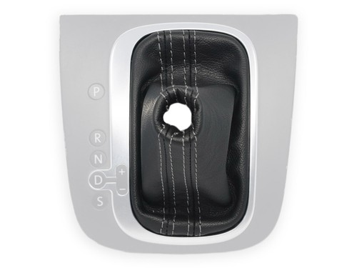 FOR GOLF 5 V RABBIT automatic GTI GTD R32 GEAR SHIFT GAITER LEATHER STITCH GRAY - Afbeelding 4 van 5
