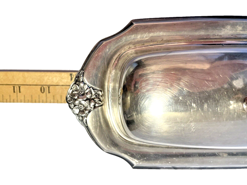 Butter Dish Vintage Silver Plate Webster Wilcox Covered Glass Insert - Picture 14 of 18