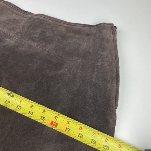 Provence D’Amour Skirt Sz 10 Brown Leather Suede Midi Western Boho - Bild 10 von 11