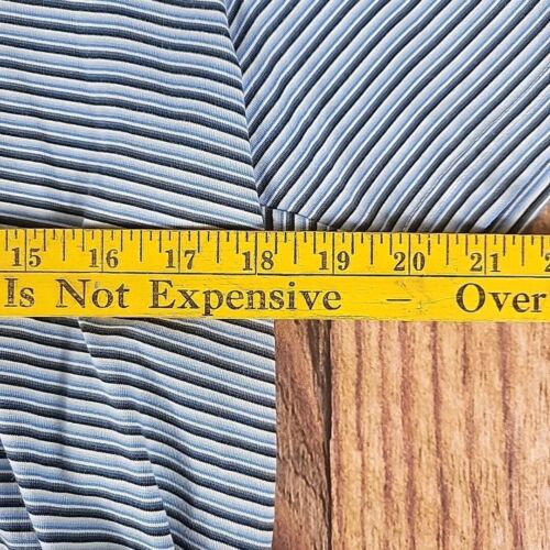 Men's MICHAEL KORS Blue Stripe Short Sleeve Polo Shirt Size Medium - Picture 6 of 6