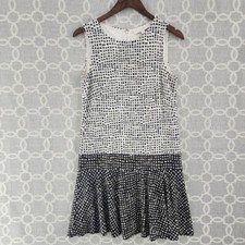 Loft Women's Mini Dress Size 4 Pattern Tank Scoop Neck Flare Bottom