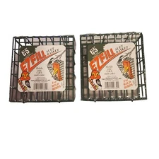 C&S EZ Fill Suet Basket 2 Green Water-Resistant Coating Hanging Bird Feeders 2Pk