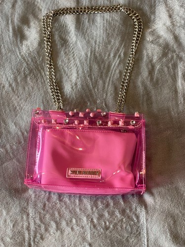 Womens Handbag Steve Madden Bskyler Studded Crossbody Bag Pink with Pouch - Picture 10 of 14