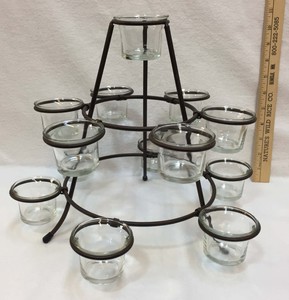 Candle Holder w/ Glass Votives or Cupcake Pyramid ...