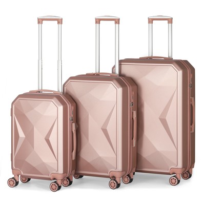 Piece Luggage Set ABS Hardshell Lightweight Durable Spinner