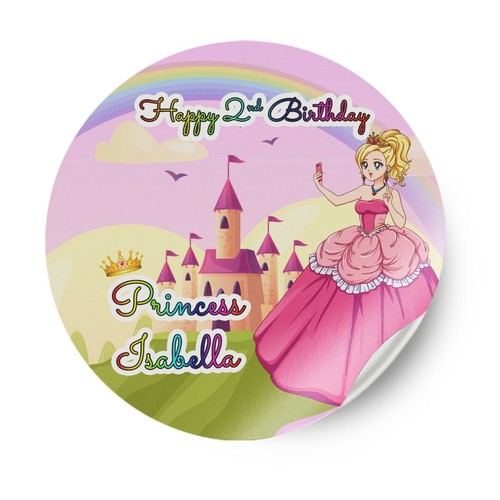 Pegatinas Personalizadas Cualquier Nombre Princesa Cumpleaños Fiesta Decoración Etiqueta 21 - Imagen 7 de 11