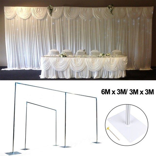 Portable Pipe Drape Backdrop Kit 8x10 Ft Easy Wedding Aluminum