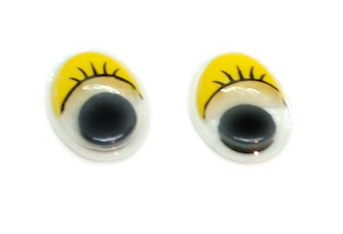 20 Wackelaugen Oval 12x16mm bunt Selbstklebend im Farbmix Basteln mit Kindern - Bild 4 von 5