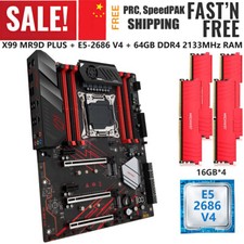 X99 Motherboard LGA 2011-3 w/ Xeon 2686 V4 CPU 64G DDR4 2133MHz ECC RAM M.2 Slot