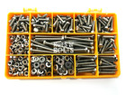 485 ASSORTED PIECE, A2 M4 FULLY THREADED BOLTS NUTS WASHERS SCREWS STAINLESS KIT