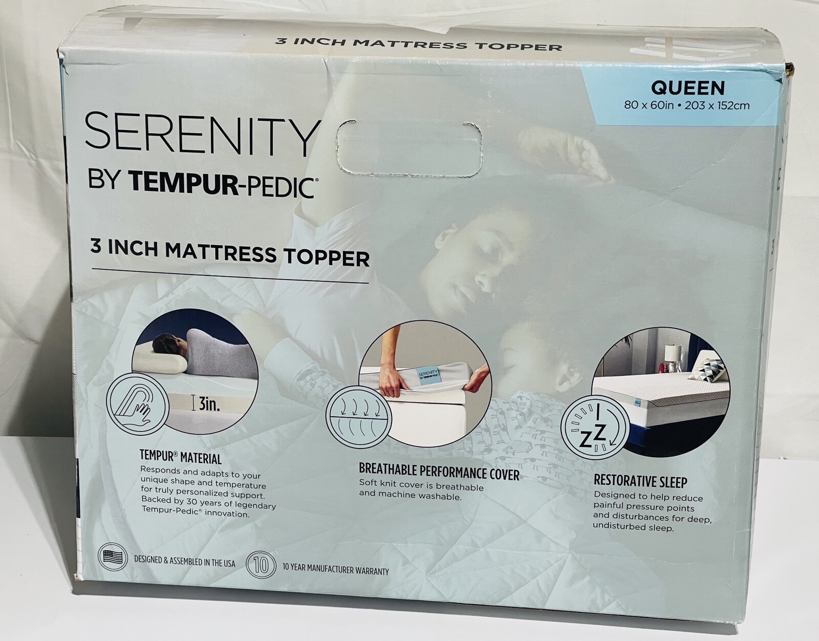 Serenity by TempurPedic 3 Inch Mattress Topper Queen eBay