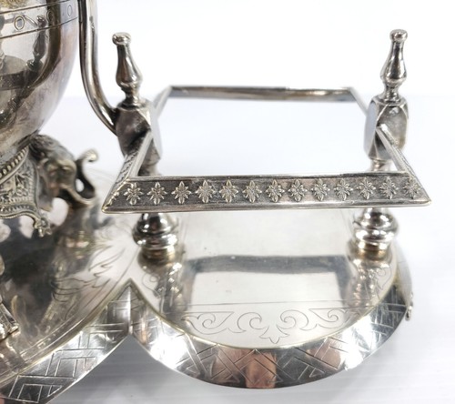 Fancy Antique Silverplate Serving Piece with Elephant Design - Picture 5 of 11