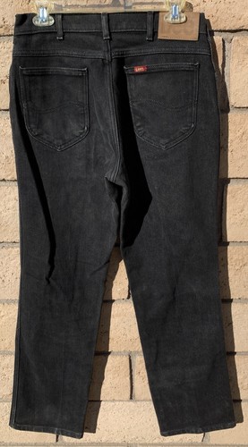 Vintage Lee Riders Jeans Union Made Black 33 33 Measure 31 Waist 31.25 Inseam - Picture 3 of 24