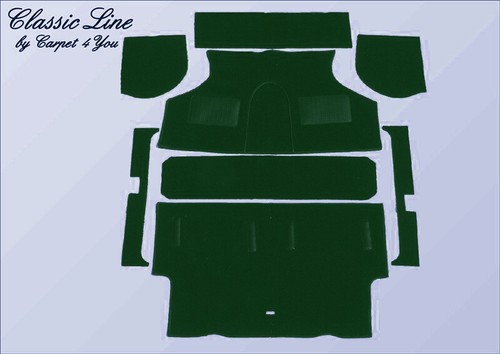 Kompl. Teppichsatz für Mini Classic Velour Dunkelgrün - Bild 1 von 1