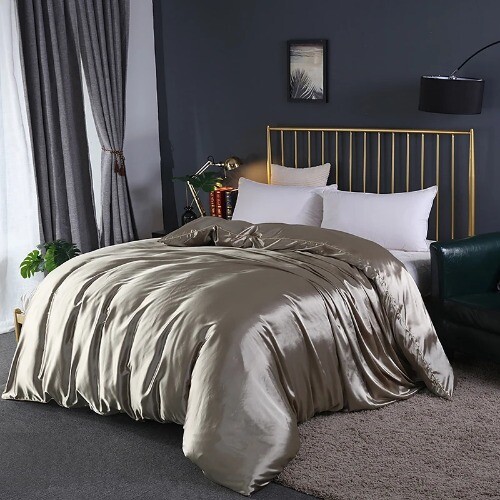 Luxury  Satin Duvet Cover Rayon Quilt Cover Fabric Duvet Cover High waterfall - Bild 39 von 41