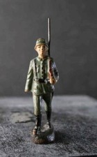 COMPOSITION ELASTOLIN WWI World War 1 German Army Soldier Marching 6,5cm O