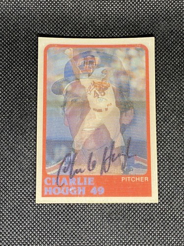 Charlie Hough Texas Rangers 1988 Sportflics Signed Auto Card #87 ~ COA - Picture 1 of 3
