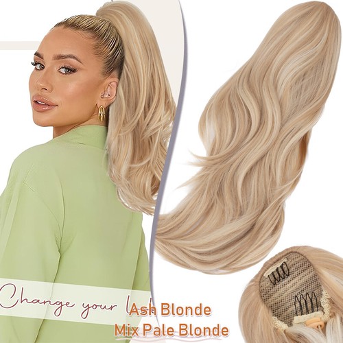 Drawstring Ponytail Clip in Hair Extension Layered Pony Tail Thick Real As Human - Picture 27 of 73