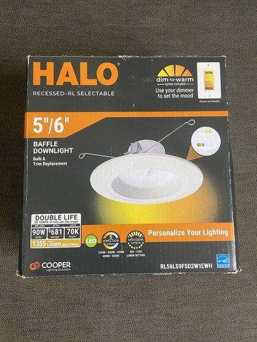 Halo Retrofit Ceiling & Shower Downlight Recessed LED Matte White 5/6"