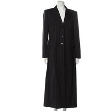 Escada Pinstripe Long Line Coat Size 8