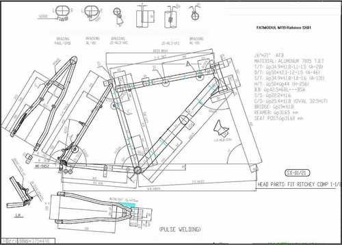Halber Preis! Original FATMODUL Premium 26er MTB 7005 Alu Rahmen SX01 Restposten - Bild 17 von 17