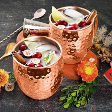 Moscow Mule Copper Plated Stainless Steel Mug Hammered Metal Beer Cocktail Cup