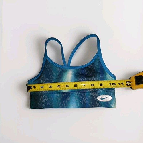 Nike Girl's Indy Icon Clash Dri-Fit Blue Training Sports Bra XS DV3299 MSRP $30 - Picture 6 of 10