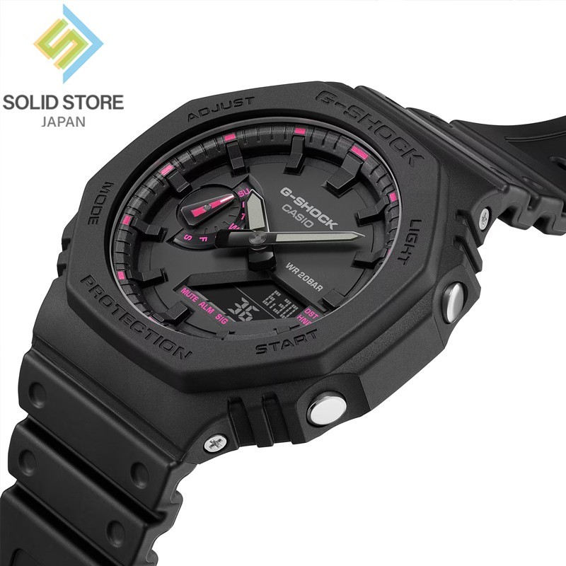 CASIO G-SHOCK GA-2100P-1AJR Analog Digital Watch Black Pink 42.9mm
