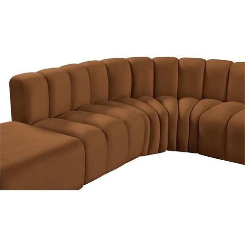 Meridian Furniture Arc Saddle Velvet Modular Sectional - Picture 7 of 12