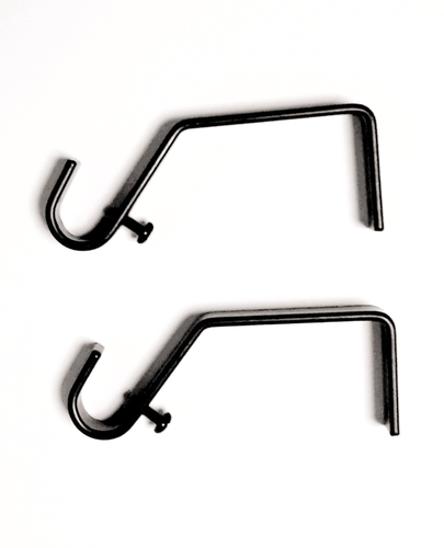 Befestigung 16mm Gardinenstange schwarz Wand - Halterung Träger Vorhangstange - Bild 1 von 3