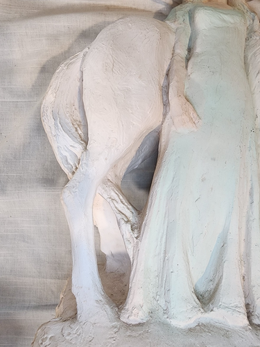 KLARA SEVER 1997 Sculpture, Woman with Horse, NICE! - Picture 16 of 21