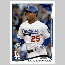 Carl Crawford #566 2014 Topps Los Angeles Dodgers Baseball Card MLB NM