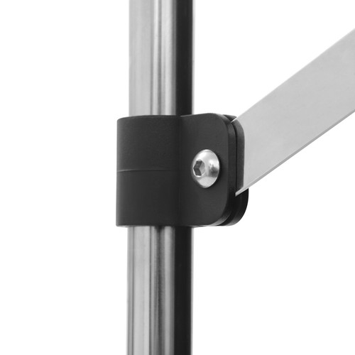 Carrello portabiancheria con ruote girevoli 360° design pieghevole e struttura in acciaio inox - Foto 7 di 15