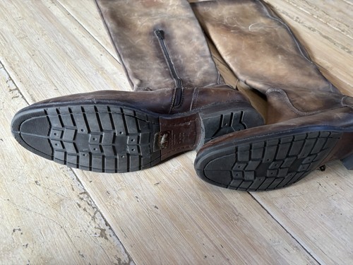 Vera Wang Lavendel Braun Leder Kniehohe Stiefel 40,5 - Bild 3 von 6