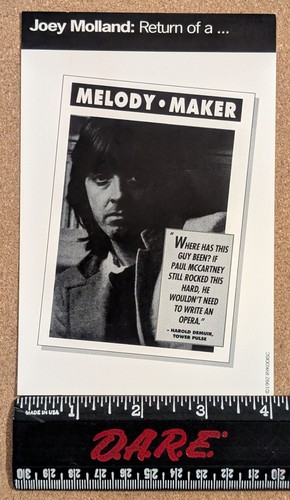 Vintage 1992 Joey Molland The Pilgrim Album Promo Postkarte - 90er Badfinger Rykodisk - Bild 4 von 8